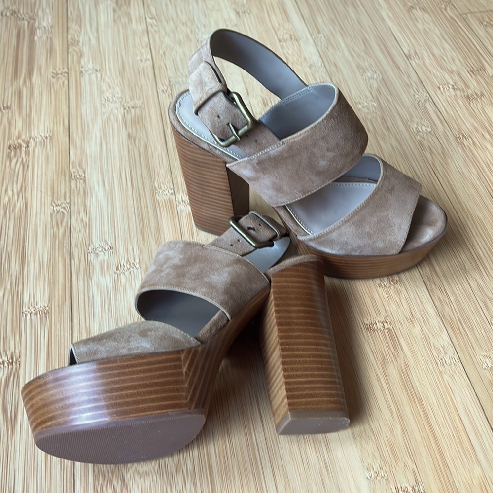 Aldo stacked heel platform sandals. Like new.